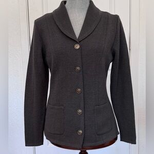 Peruvian Connection Alpaca Knit tailored Cardigan Jacket
